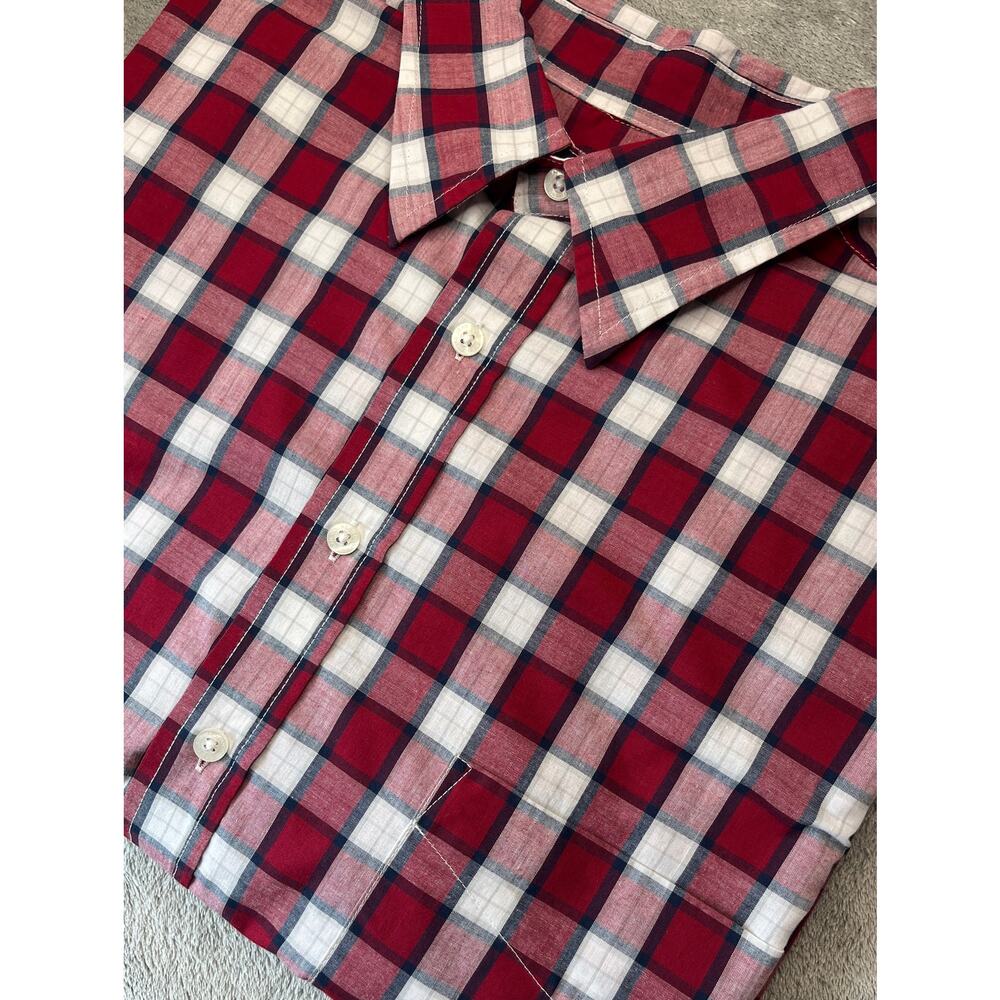 555‎ Turnpike Red Checked Dress Shirt XXL